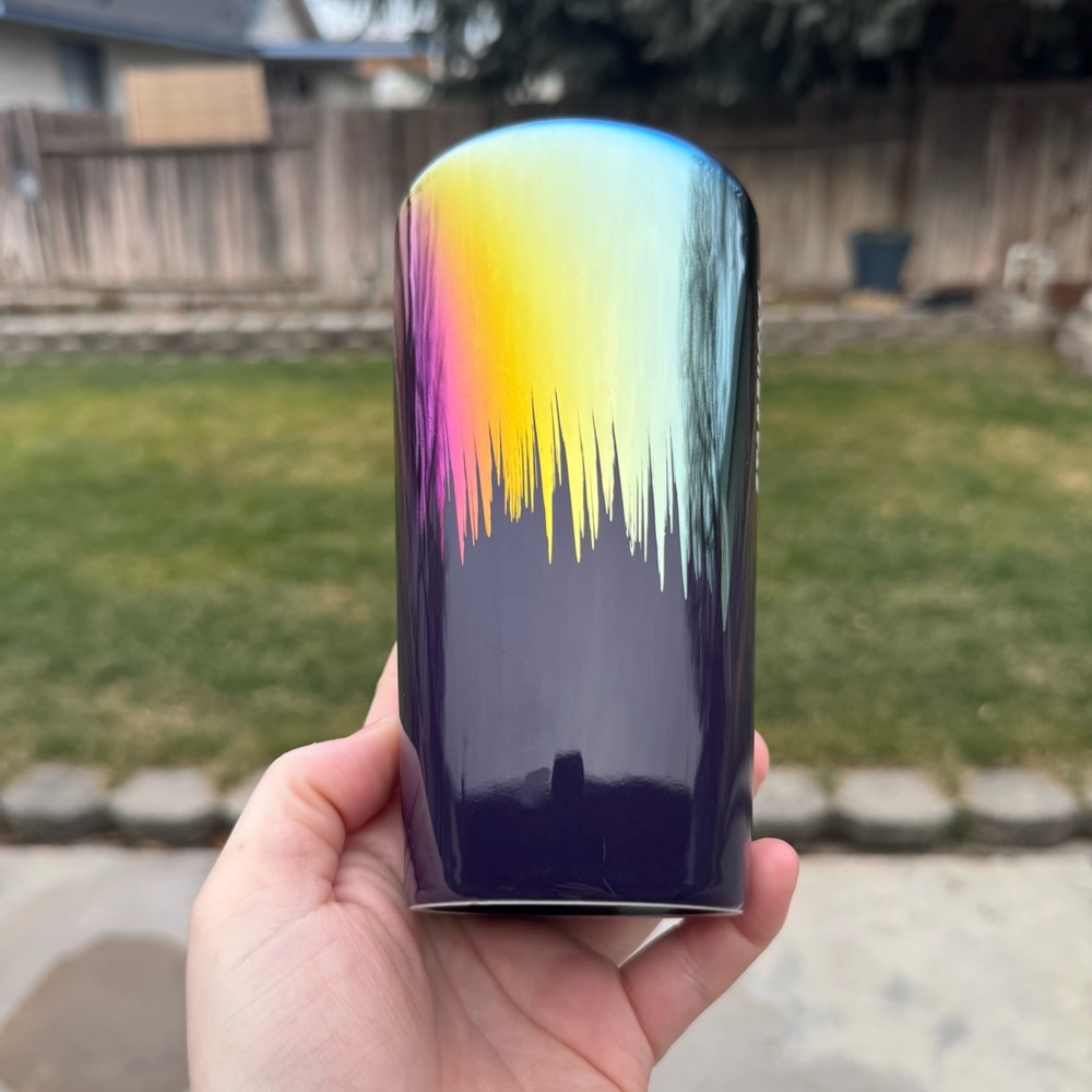Starbucks Fall 2020 Navy Iridescent Double Wall Ceramic Tumbler 12 oz Coffee Mug - Picture 3 of 13